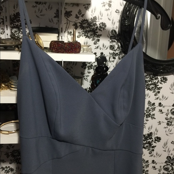 Criss Cross Seam Crepe Gown - Picture 12 of 14